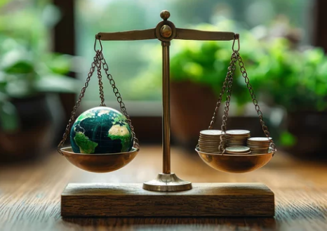 Balance représentant les modes de financement